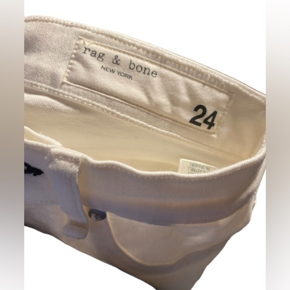 Rag and Bone Women's White Skinny Fit Stretch Denim Jeans Size 24 - Picture 9 of 9